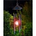 Solar Powered Color Changing LED Wind Chime Light with butterfly Black Home Garden Decorative lighting